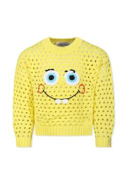 Stella McCartney Kids Yellow Sweater For Girl With Spongebob