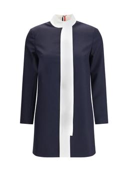 Thom Browne High Wool Suiting Shift Dress