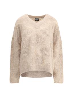 Giorgio Armani V-neck Cashmere And Alpaca Blend Sweater