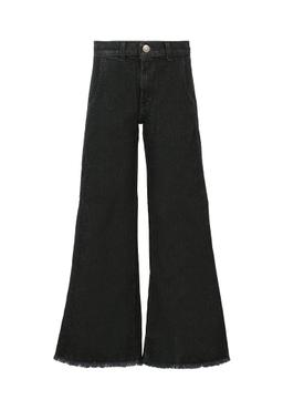 Dondup Black Jeans For Girl With Logo Patch