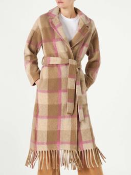 MC2 Saint Barth Woman Long Coat With Fringes