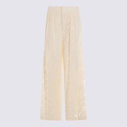TwinSet Cream Viscose Pants