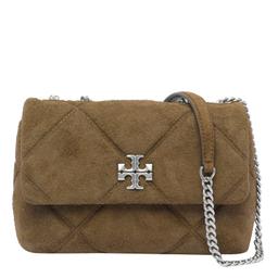 Tory Burch Small Kira Diamond Quilted Convertible Suede Shoulder Bag