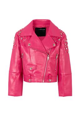 Richmond Fuchsia Jacket For Girl With Studs