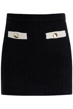 self-portrait Cashmere Mini Skirt