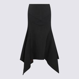 The Attico Black Cotton Skirt
