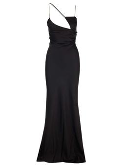 The Attico Cut-out Detailed Flared Sleeveless Dress