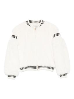 Twinset Kids Coat With Striped Cuffs
