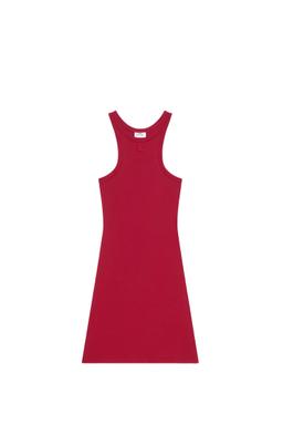 Courrèges Dress In Bordeaux Cotton