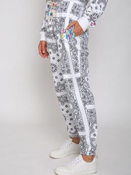 MC2 Saint Barth Cotton Bandanna Joggers With Saint Barth Embroidery