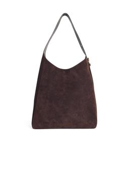 Tory Burch hobo Romy Dark Brown Suede Bag