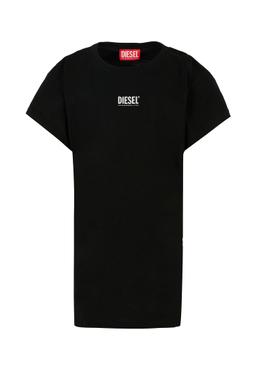Diesel Black Dress For Girl With Logo