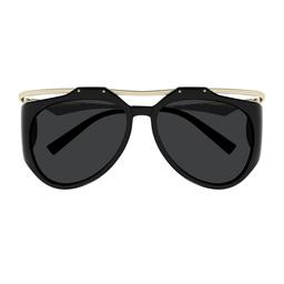 Saint Laurent Eyewear Saint Laurent Sl M137/f Amelia Linea Monogram 001 Black Gold Black Sunglasses