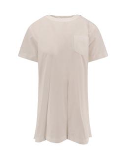 Sacai Dress With Draped Cotton Inserts On The Back