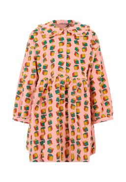 Bobo Choses Pink Corduroy Dress For Girl With Dice