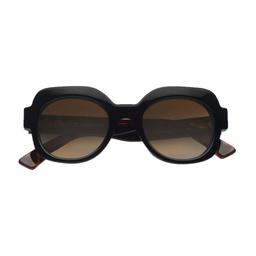 Emmanuelle Khanh Satin 16-18 Nero Tartarugato Sunglasses