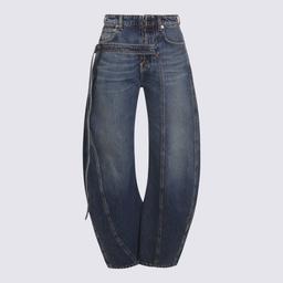 Jean Paul Gaultier Blue Cotton Denim Jeans