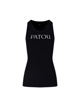 Patou Black Cotton Tank Top