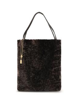Chloé Large Spin Tote Bag In Soft Shearling