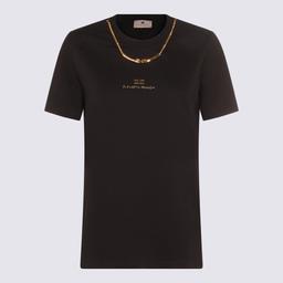 Elisabetta Franchi Black Cotton T-shirt