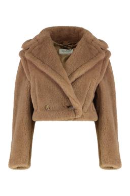 Max Mara Gilet Crop 2-in-1 In Teddy Fabric