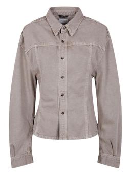 Haikure Dove Gray Cotton Long-sleeved Shirt