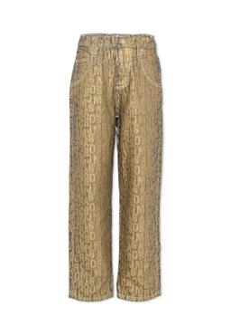 Marc Jacobs Gold Trousers For Girl With Logo