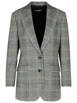 Dolce & Gabbana Grey Virgin Wool Blend Blazer