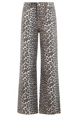 Ganni Print Denim Izey Leopard