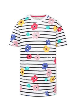 Rykiel Enfant White Dress For Girl With Flowers