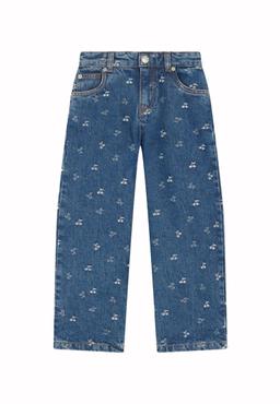 Bonpoint Denim Jeans For Girl With Cherries