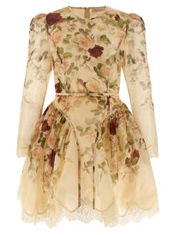 Zimmermann hypnotic Lace Trim Mini Dress