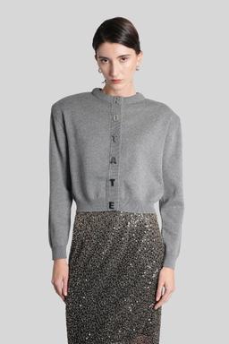 Rotate by Birger Christensen Cardigan In Grey Cotton
