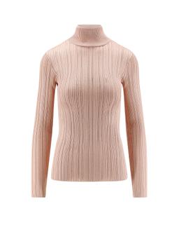 Elisabetta Franchi Metallic Fabric Turtleneck Sweater