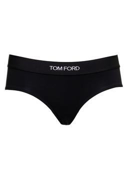 Tom Ford signature Boy Short Black Briefs With Logo Waistband In Stretch-jersey Woman