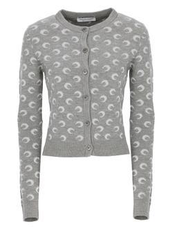 Marine Serre Wool Cardigan