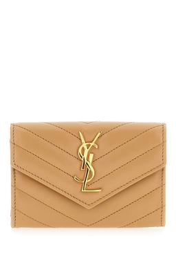 Saint Laurent Cappuccino Leather Wallet