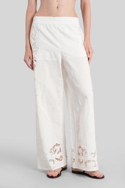 Alice + Olivia Tanya Pants In White Cotton