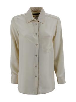 Weekend Max Mara Washed Silk Shirt-ecru