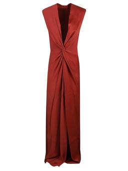 Max Mara Pilard V-neck Sleeveless Dress