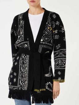 MC2 Saint Barth Woman Bandanna Coat With Belt And St. Barth Embroidery