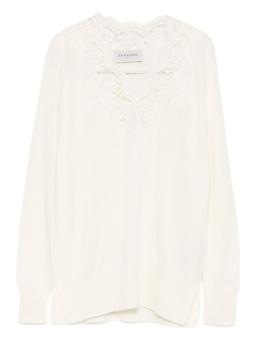 Ermanno Firenze Embroidered V-necked Sweater