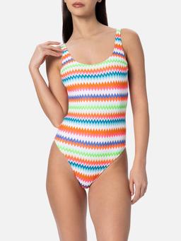 MC2 Saint Barth Woman Raschel Knit Scoopback One Piece Swimsuit Lora