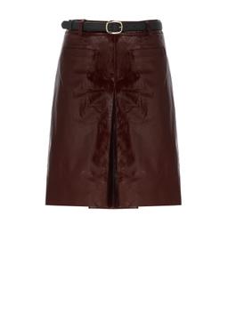 self-portrait Leather Skirt