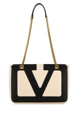Valentino Garavani Ivory Nappa Leather Small Viva Superstar Shoulder Bag