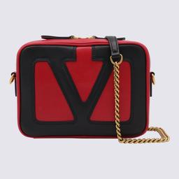 Valentino Garavani Red And Black Leather Crossbody Bag