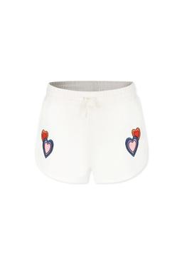 Stella McCartney Kids White Shorts For Girl With Hearts