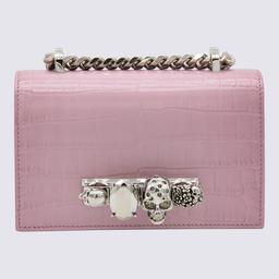 Alexander McQueen Pink Leather Jewelled Satchel Mini Shoulder Bag