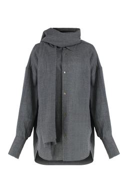 DARKPARK Georgia Shirt With Removable Wool Scarf