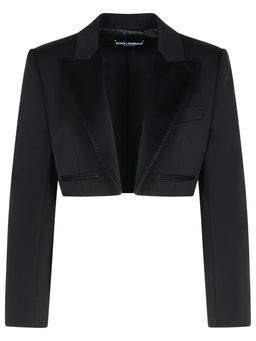 Dolce & Gabbana Black Wool Blend Blazer